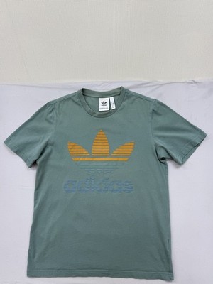 adidas Herren Grün Originals T-Shirt Trefoil Logo Rundhals S