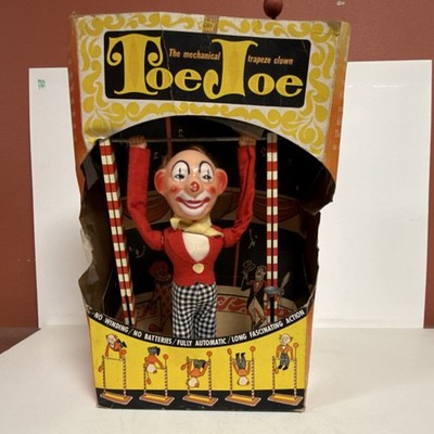 Ohio Art Co. Toe Joe Mechanical Trapeze Clown Vintage Toy