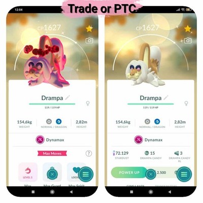 Pokemon Shiny Dynamax Drampa - Tr'ade 20k or P.T.C (Pls read description)