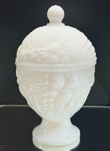 Vintage Avon Cape Cod Milk Glass Egg Candy Dish Lidded Compote Trinket Box