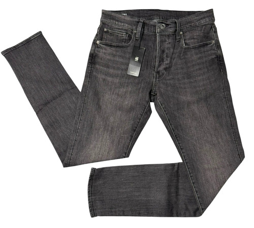 G Star Raw 3301 Slim Jeans 29x32 Faded Black Magnmet Super Stretch MSRP 139.00