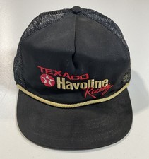 Vintage Texaco Havoline Racing Snapback Trucker Hat Rope Made In USA 90s