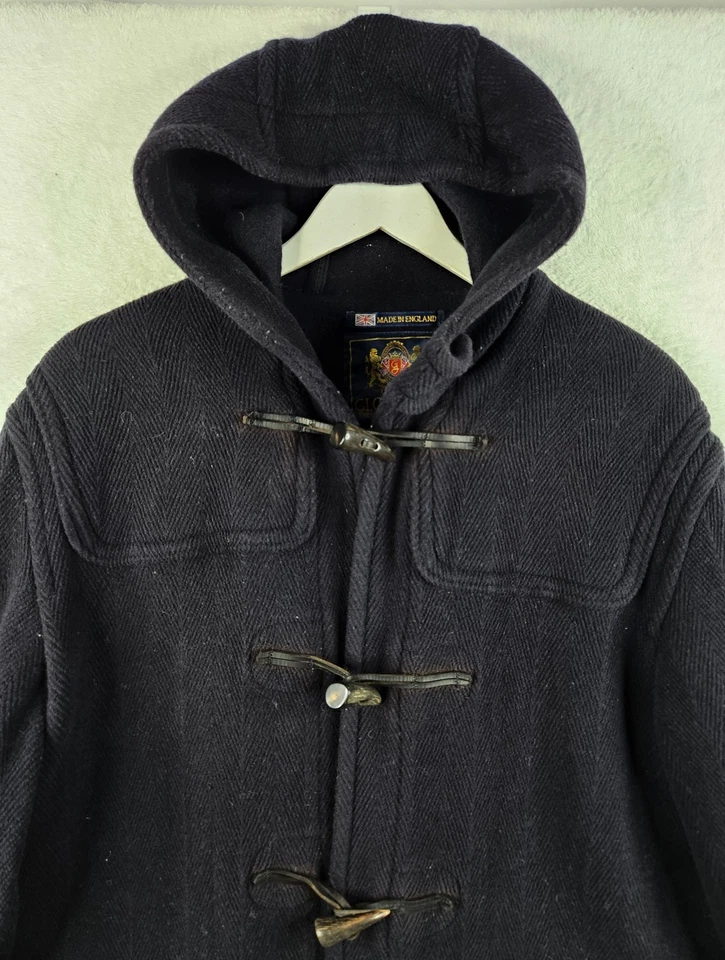 Abrigo de Lona Gloverall Para Hombre Azul Marino Lana Talla Grande L Foto 2 de 4