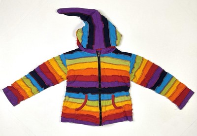 Little Kathmandu Jacket Kids 10 Years Rainbow Pixie Hood Zip Up