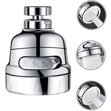 360  Swivel Faucet Aerator Dual Mode Sprayer Water Saving Kitchen Tap Nozzle