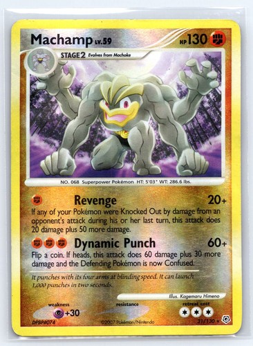 Diamond and Pearl #31/130 - Machamp - Reverse Holo Rare