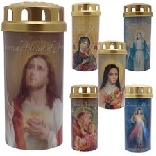 Religious Devotional LED Candle With Cap and Prayer - Choose Design