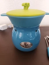 Velata Fun Fondue Warmer "Blue Razz Pedestal" Fondue Pot Warmer NEW 