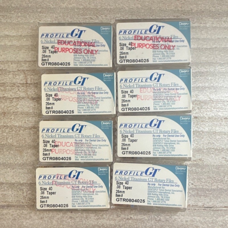 Profile GT Rotary Files Size 40 .08 Taper 25mm Endodontics Dentistry 8 of 6 file