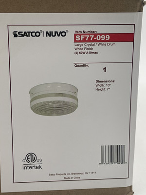 Nuvo Lighting 2 Light Flush Mount Ceiling Fixture - SF77099 - WHITE - *READ*