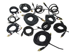 Variety Audio Video Cables RCA Male Lot of 12 38-in to 144-in