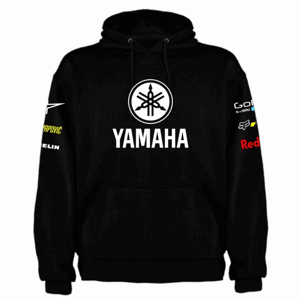 Sudadera Yamaha Racing con capucha y bolso canguro o clasica motogp motorista