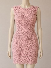Lauren Ralph Lauren Pink Lace Crochet Sheath Dress Women’s Size 10 Sleeveless