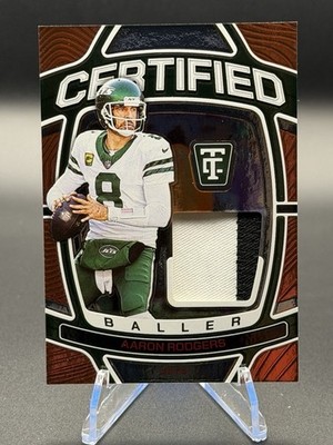 2024 Totally Certified Aaron Rodgers Certified Baller Patch Red /99 #CB-AAR