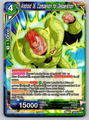 Android 16, Companion for Desperation BT21-144 Wild Resurgence DBS NM