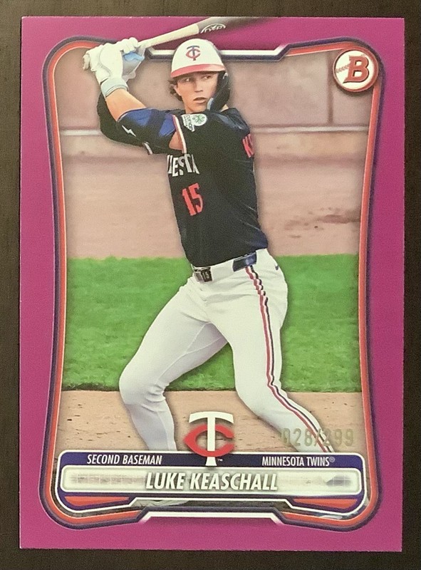 2026 Bowman FUSCHIA /299 Luke Keaschall #57 - Minnesota Twins
