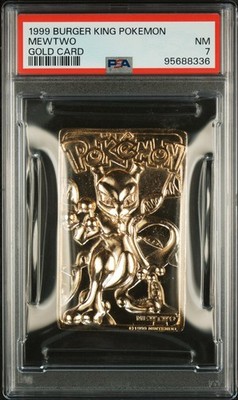 1999 BURGER KING POKEMON GOLD CARD MEWTWO NEAR MINT PSA 7 | eBay