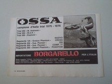 advertising Pubblicità 1977 MOTO OSSA TRIAL 250/350 MAR - EXPLORER - BORGARELLO