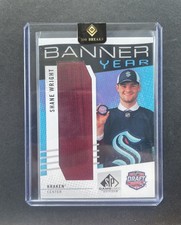 SHANE WRIGHT 2022 draft Montreal Banner Year 2025-26 SP game Used # BYD-SW
