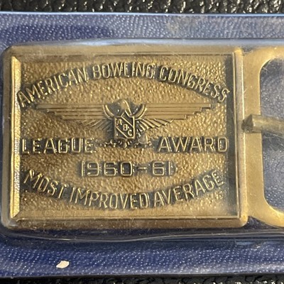 Belt Buckle - American Bowling Congress League Award 1960 - 61 Most Improved Avg