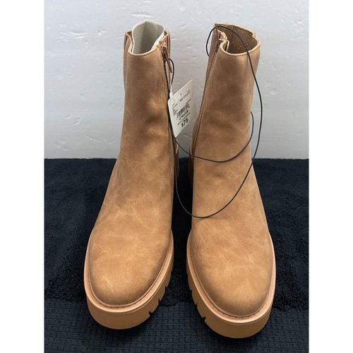 a.n.a Womens Ankle High Boots Cognac Size 10M