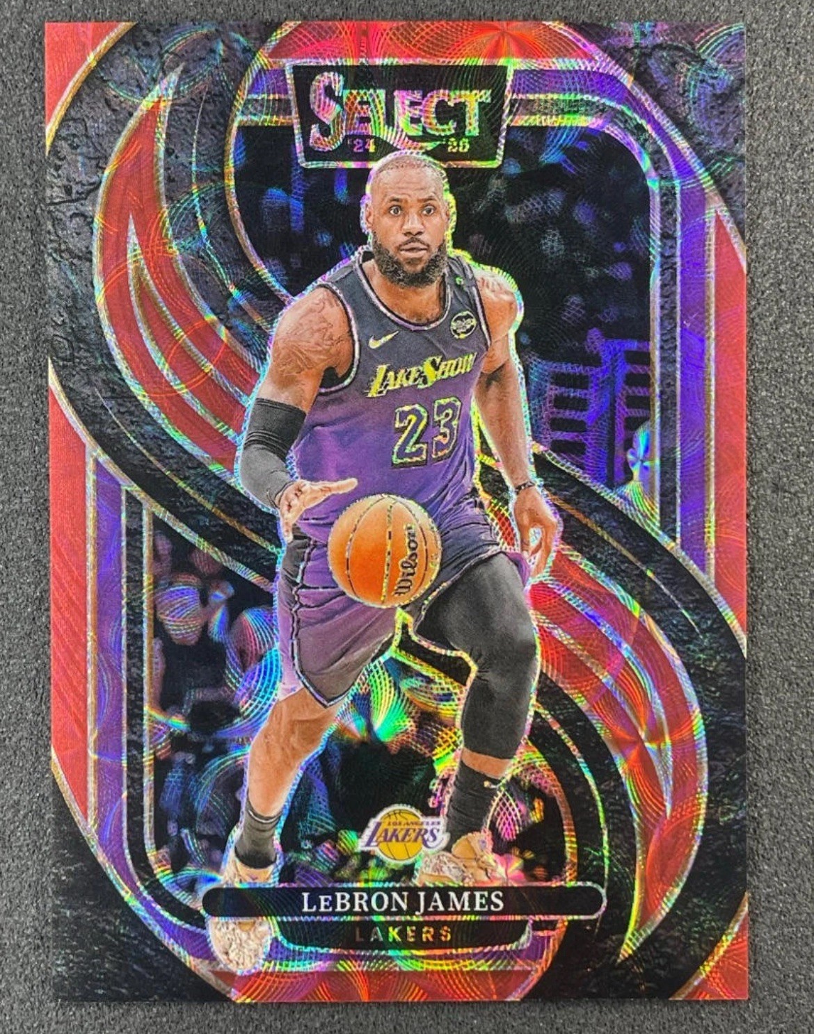 LeBron James 2024-25 Panini Select Premier Level Red Scope Prizm 026/249 #111