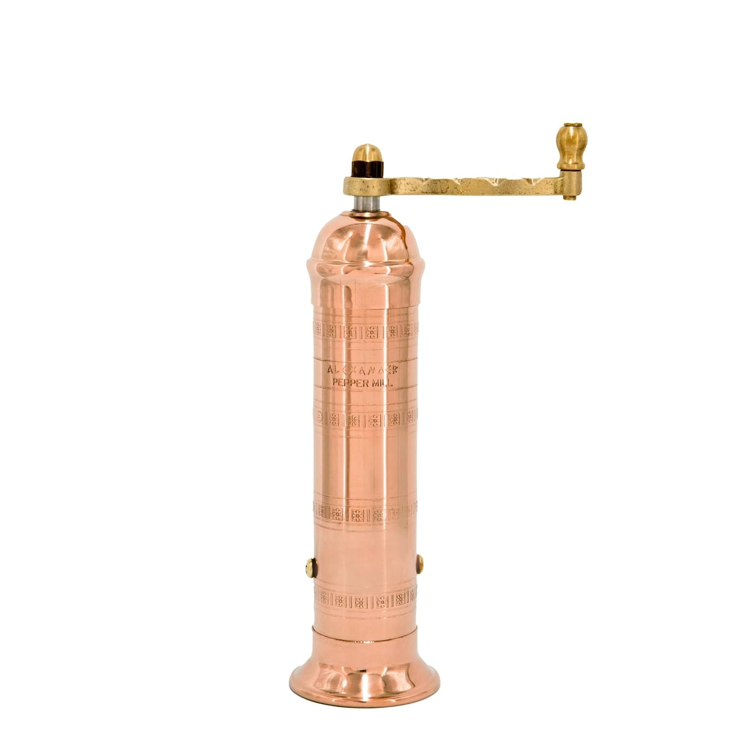 8 Inch Copper Pepper Mill Grinder European Design Adjustable Spice Tool