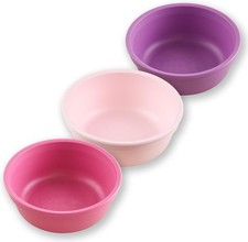 12 oz. Toddler Bowls Set of 3 - Kids Deep-Walled, Durable  Reusable Snack and