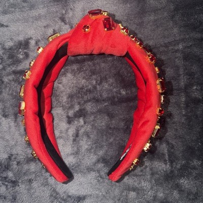 GYTO Collective Get Your Teach On Red Knotted Rhinestone Headband