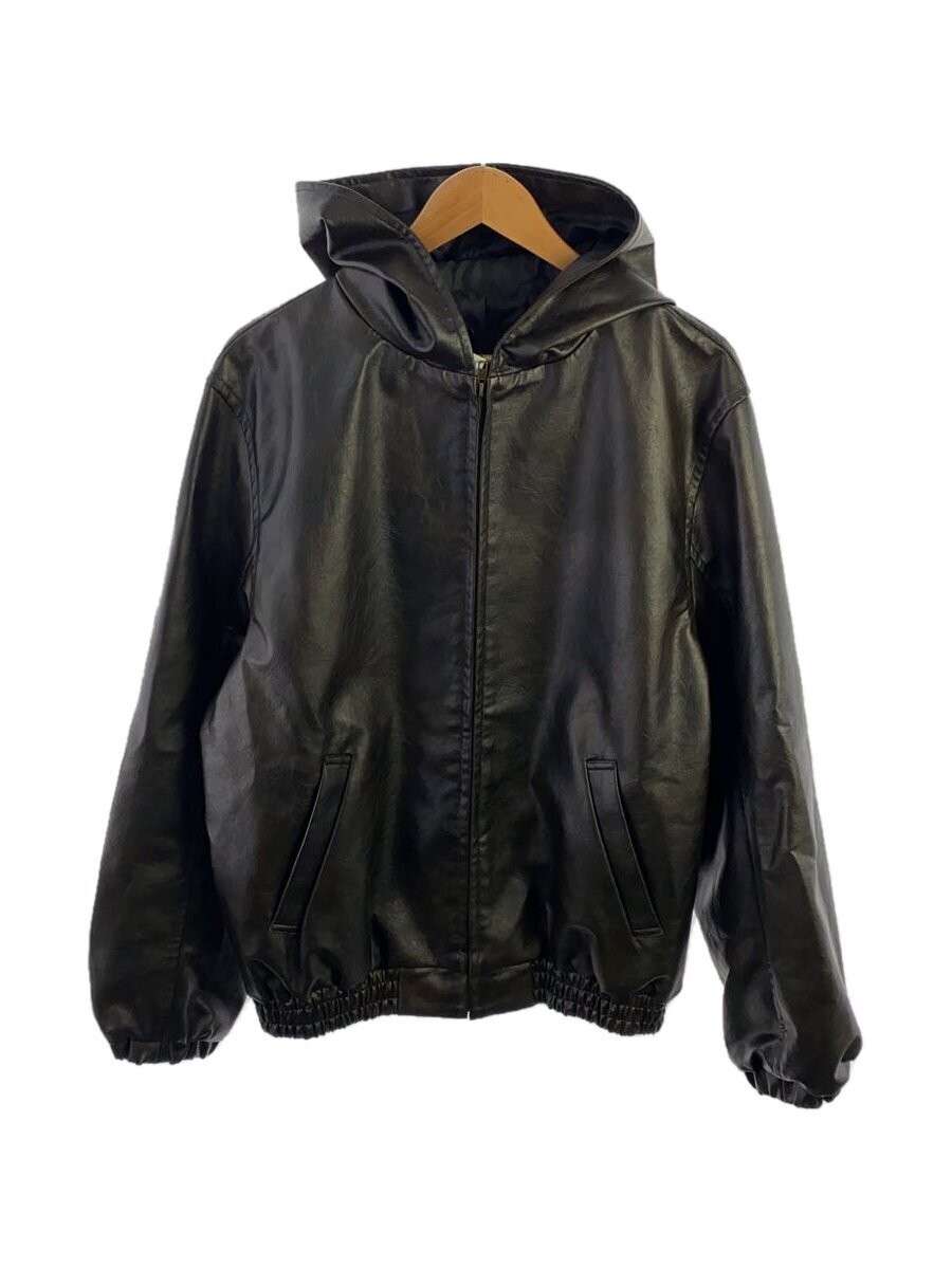 Wettempt Black Leather Blouson Jacket Size L Style Wt443008Bw 2246