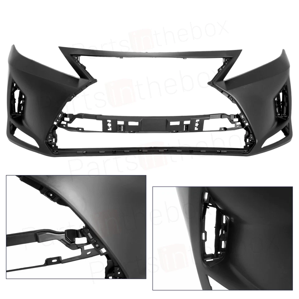 For 13-15 Lexus RX350/450 Front Bumper Grill Set w/Chrome Trim/Fog F-Sport Style - Imagem 3 de 4