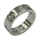 Bague Cartier Cartier Love demi diamant or blanc 18 carats diamant taille US ...