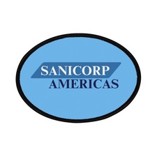 Sanicorp Americas logo patch Iron-On Patch  Oval company emblem