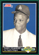 Darryl Strawberry - 1991 Score #864 - Dodgers The Franchise Baseball Card