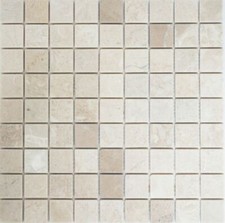 Mosaico Tessere pietra naturale marmo Botticino antico bianca 42-0104_f|10foglie