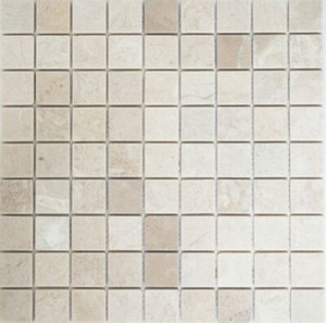 Piastrelle Mosaico Marmo Beige E Nero - Pietra Naturale, Formato 305x305 Mm