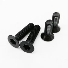 10pcs M6 x 16mm Black Six-Lobe Torx Head Flat Countersunk Screw Bolt