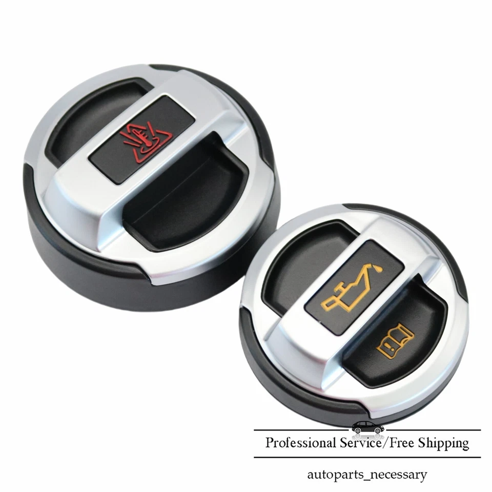 1 par de tapa de llenado de aceite nueva reacondicionamiento tapa de tanque de expansión de refrigerante para Audi R8 Foto 2 de 4