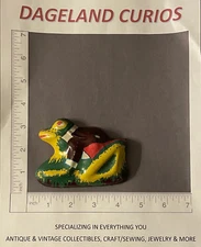VINTAGE TIN LITHO FROG IN SUIT REPLACEMENT TOY TOP TOPPER
