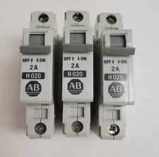 ALLEN BRADLEY CIRCUIT BREAKER 1492-CB1. I POLE 2AMP. LOT OF 3.