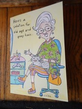 HUMOROUS HAPPY BIRTHDAY CARD FOR MATURE WOMAN (MADE IN USA)