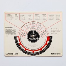 Vintage Bolex Paillard Pocket Exposure Table Times Wheel for Daylight