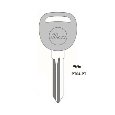 ILCO New Uncut Blank Chipped Transponder Key Replacement for GM PK3 Z Keyway