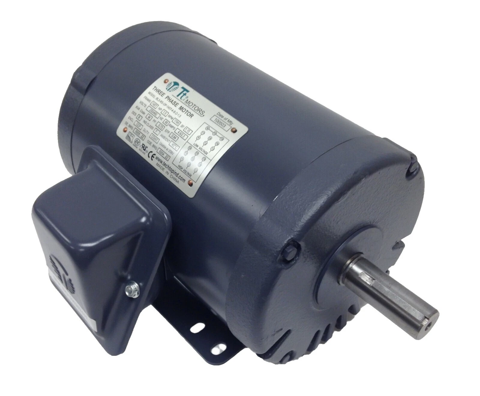 Open 230 V General Purpose Industrial Electric Motors 3 HP Rated Load