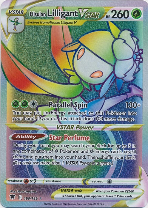 Hisuian Lilligant VSTAR  190/189 Secret Rare Astral Radiance Pokemon TCG
