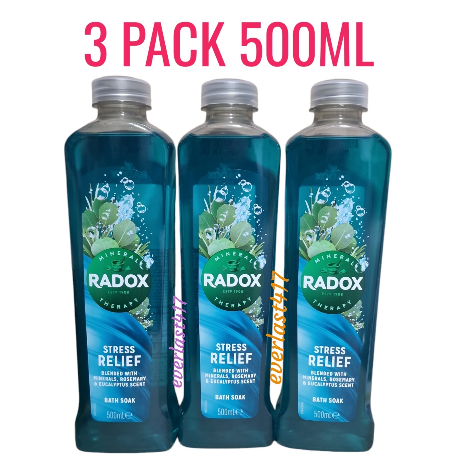 RADOX STRESS RELIEF WITH ROSEMARY & EUCALYPTUS BATH SOAK - 500ML - Image 3