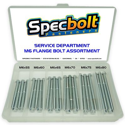 #2 SPECBOLT M6 REDUCED HEAD FLANGE BOLT CRANKCASE HONDA KAWASAKI SUZUKI YAMAHA