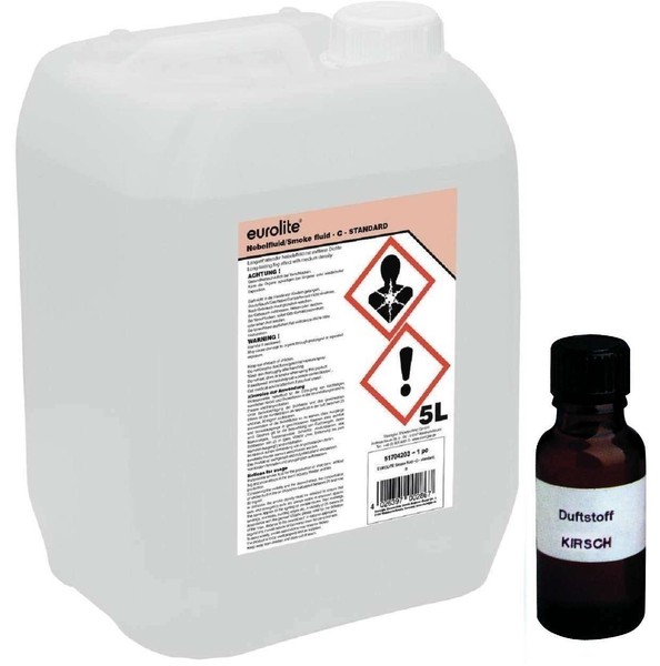 5 Liter (4,60€/L) Eurolite Nebel Smoke Fluid -C- + Nebelfluid Duftstoff Kirsche-image