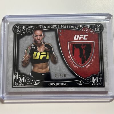 Cris Justino 2016 Topps UFC Museum Collection Relic Card /50 #MMR 