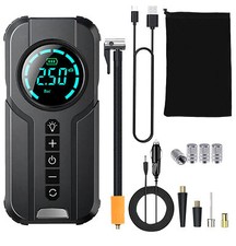 150 PSI Wireless Air Compressor Tire Inflator Fits Car Moto Bike Tires Air Pump
